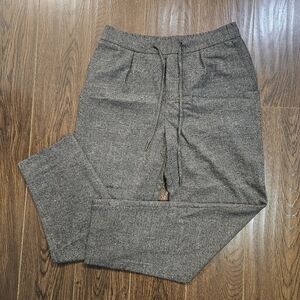 Zara Gray Plaid Elastic Waist Pants Size 4